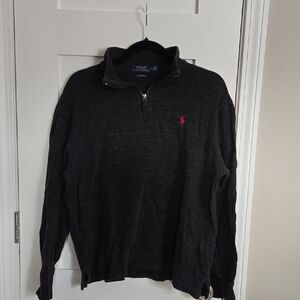 Ralph Lauren Charcoal Quarter-Zip Pullover
